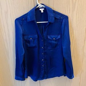 Blue Express portofino long sleeve blouse